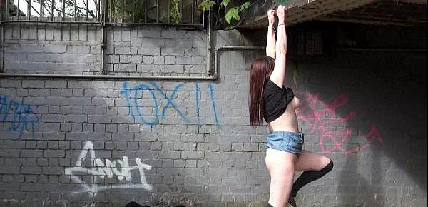 Nude gymnast amateur babes public masturbation of flashing Indigo exposing pussy